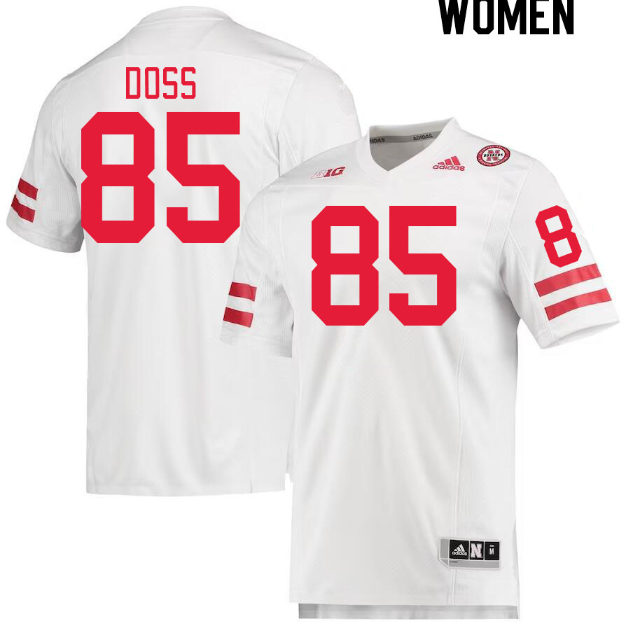 Women #85 Jaidyn Doss Nebraska Cornhuskers College Football Jerseys Stitched Sale-White